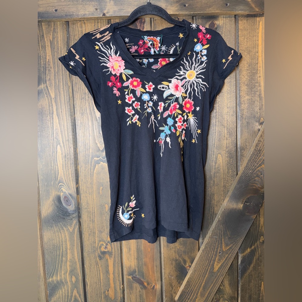 Johnny Was Embroidered Top